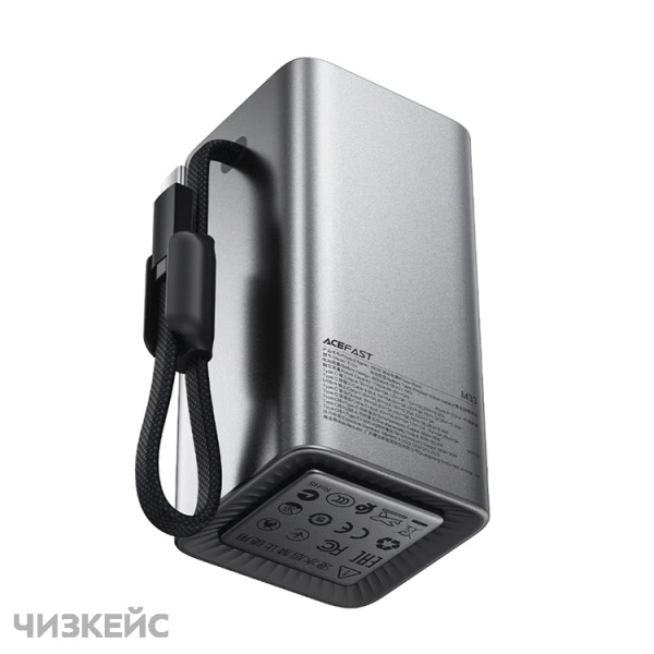 Внешний аккумулятор AceFast M33 20000 mAh (2USB-C + 1USB-A, LED, PD 100W) черный