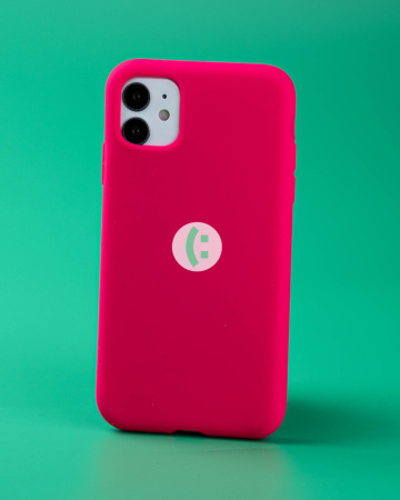 Чехол- накладка Apple Simple Case iPhone 12/iPhone 12 Pro ярко-розовый
