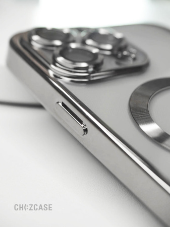 Чехол- накладка Притяжение iPhone 14 Pro серебро