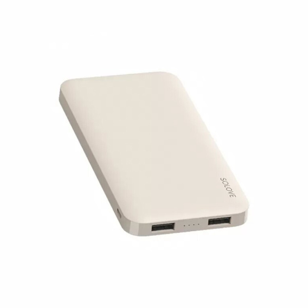 Внешний аккумулятор Xiaomi Solove 10000 mAh 001M+ (2 USB, Type-C, 2A) бежевый