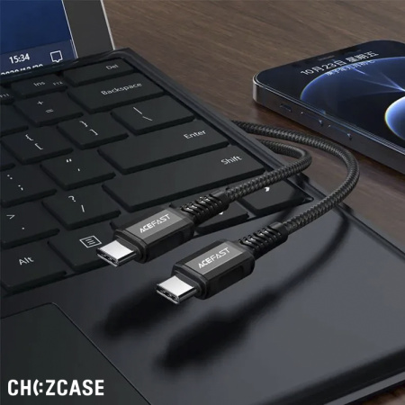 USB-кабель AceFast C1-03 Type-C/Type-C (60W) 1 м черный