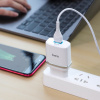 СЗУ HOCO C12Q (1USB, 3A,QC3.0) + кабель Micro USB белый