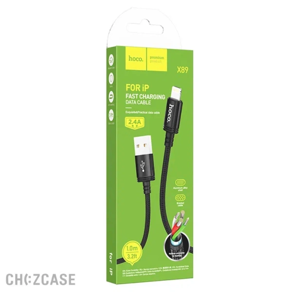 USB-кабель HOCO X89 Type-C/Lightning (3A, PD 20W) 1 м черный
