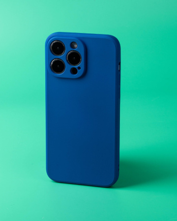 Чехол- накладка MY COLORS iPhone 14 силикон синий