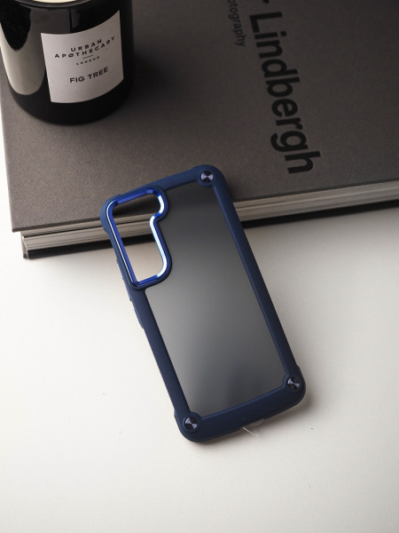 Чехол- накладка Лава Samsung S22 темно-синий