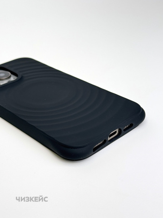 Чехол Волна MagSafe iPhone 17 Pro Max черный