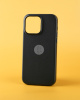 Чехол Apple Leather Case iPhone 12/iPhone 12 Pro черный