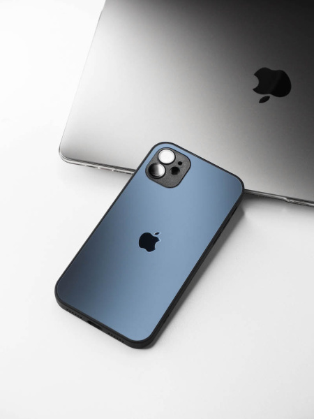 Чехол- накладка Мегаполис iPhone 13 синий