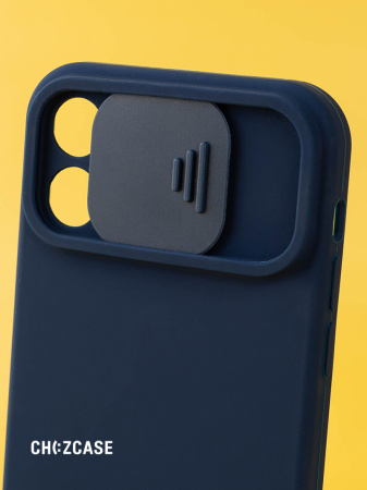 Чехол Touch Slide iPhone 12 Pro темно-синий