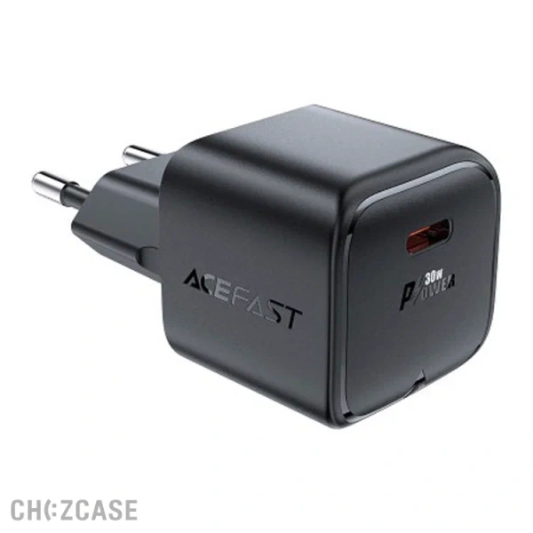 СЗУ AceFast A77 mini (1USB-C, 3.0A, QC3.0, PD 30W) черный