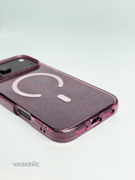 Чехол Звездопад iPhone 17 Pro Max/18 Pro Max MagSafe бордо
