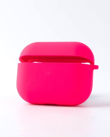 Чехол Apple AirPods 3 NEW Silicone Case ярко-розовый