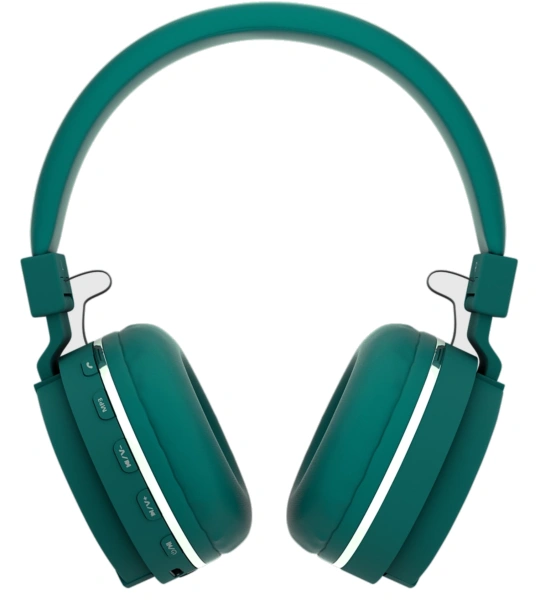 Наушники беспроводные More Choice HW15 (Bluetooth) полноразмерные зеленый