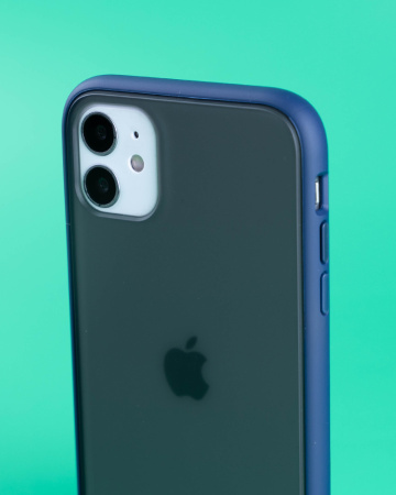 Чехол- накладка MATT iPhone 14 темно-синий