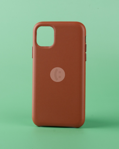 Чехол- накладка Eco-Leather iPhone 13 коричневый