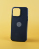 Чехол Apple Leather Case iPhone 12/iPhone 12 Pro синий