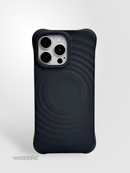 Чехол Волна MagSafe iPhone 15 Pro черный