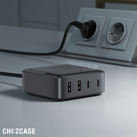 Настольная зарядная станция AceFast Z6 (2USB-A, 2USB-C, 3.0A, QC3.0, PD 65W) черный
