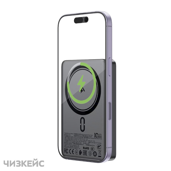 Внешний аккумулятор AceFast M36 10000 mAh (1USB-C, LED, PD 22.5W, Magsafe 15W) черный