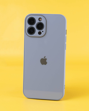 Чехол- накладка Glass MonoColor iPhone 13 Pro фиолетовый