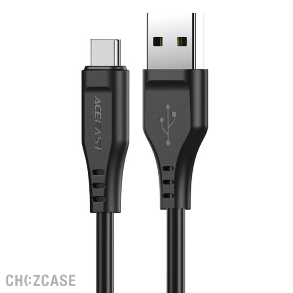 USB-кабель AceFast C3-04 Type-C (3A) 1.2 м черный