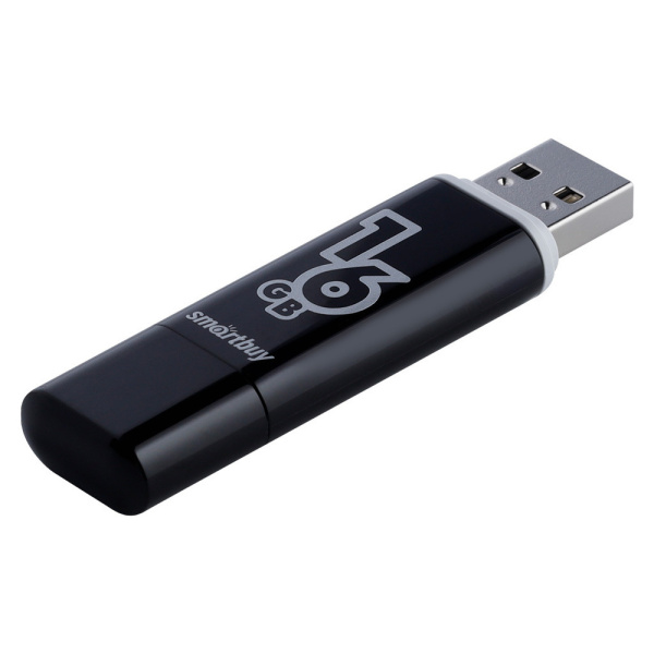 USB-накопитель 16 GB SmartBuy Glossy черный