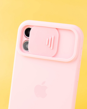 Чехол- накладка Touch Slide iPhone 13 Pro Max розовый