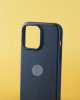 Чехол Apple Leather Case iPhone 12/iPhone 12 Pro синий