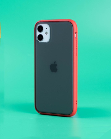Чехол- накладка MATT iPhone 14 Pro Max красный