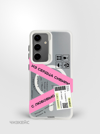 Чехол Чизкейс MagSafe Samsung S24 Экспресс белый