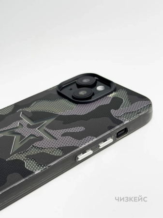 Чехол Чизкейс MagSafe iPhone 13/iPhone 14 Звезда1 черный
