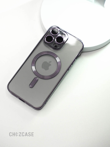 Чехол- накладка Притяжение iPhone 14 Pro фиолетовый