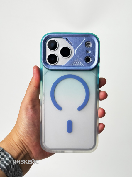 Чехол Марафон iPhone 17 Pro Max/18 Pro Max MagSafe голубой