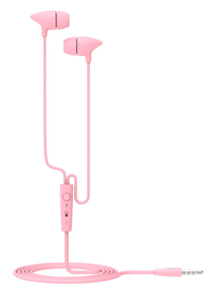Наушники Uiisii C100 + кнопка ответа розовые