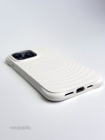 Чехол Волна MagSafe iPhone 15 Pro белый