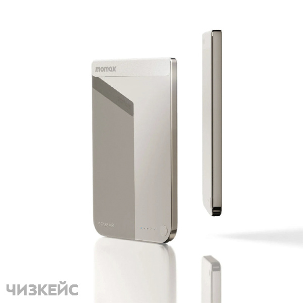 Внешний аккумулятор Momax 1-Power S.Pass Air Magnetic 5000mAh (Qi2, 30W) титан