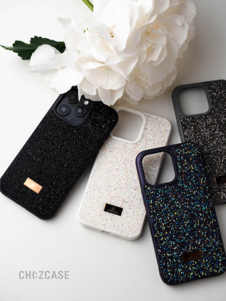 Чехол Swarovski iPhone 13/iPhone 14 серый