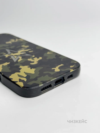 Чехол Чизкейс MagSafe iPhone 16 Звезда2 черный