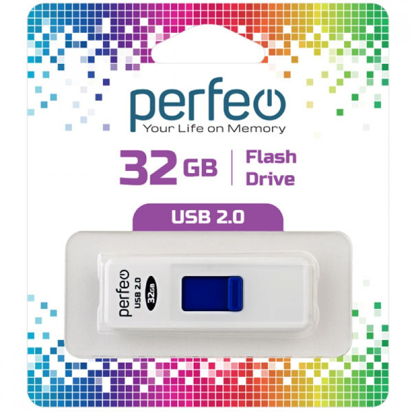 USB-накопитель 32 GB Perfeo S03 белый