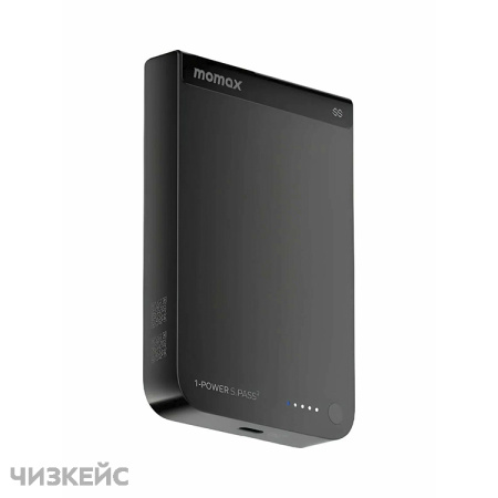 Внешний аккумулятор Momax 1-Power S.Pass 2 Magnetic 10000mAh (Qi2, 30W) черный