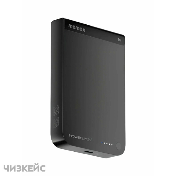 Внешний аккумулятор Momax 1-Power S.Pass 2 Magnetic 10000mAh (Qi2, 30W) черный