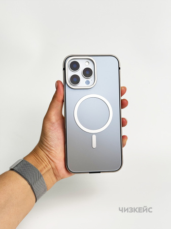 Чехол Хай-тек iPhone 16 Pro Max MagSafe серый