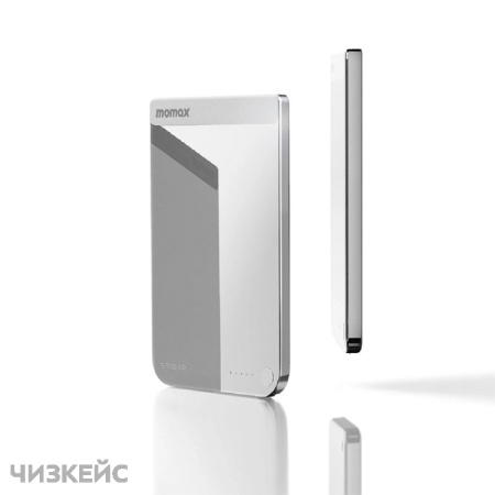 Внешний аккумулятор Momax 1-Power S.Pass Air Magnetic 5000mAh (Qi2, 30W) серебро
