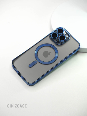 Чехол- накладка Притяжение iPhone 15 Pro Max синий