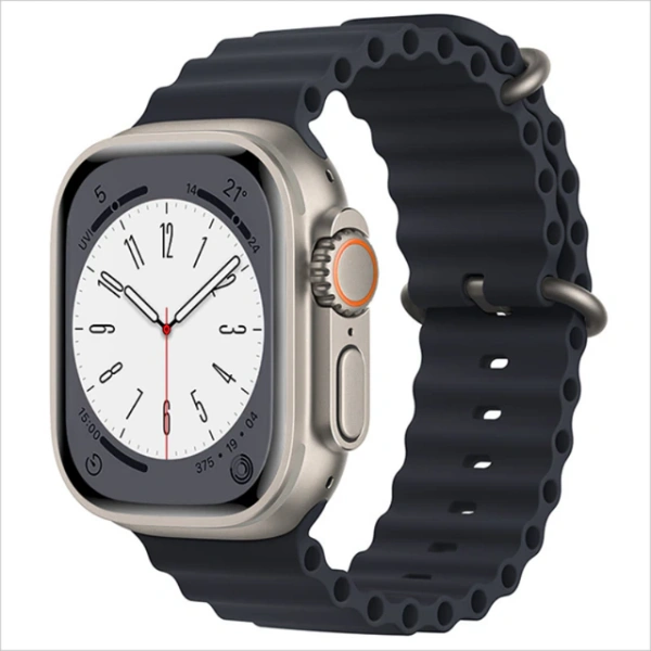 Ремешок Ocean Band Apple Watch 42/44/45/49 мм темно-серый
