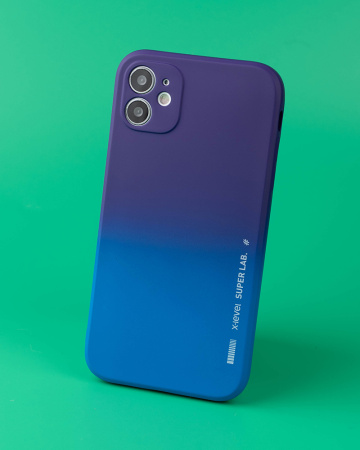 Чехол- накладка X-LEVEL Rainbow iPhone 13 Pro фиолетово-синий