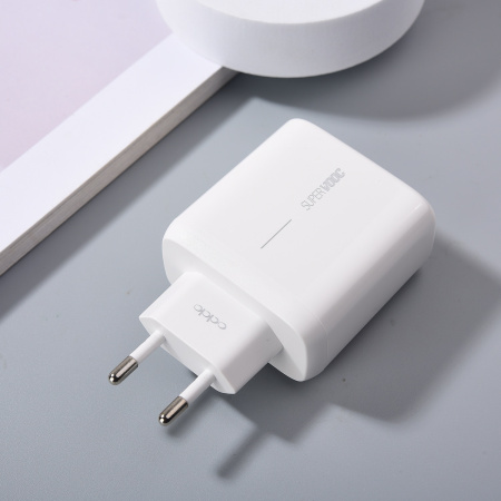 СЗУ Oppo Power Adapter (65W, QC3.0) + кабель Type-C белый