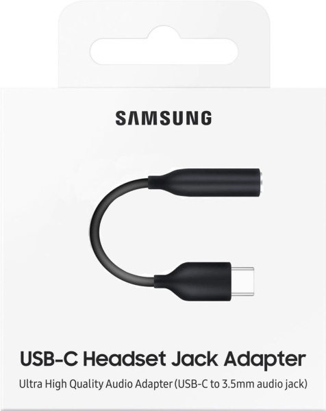 Переходник аудио Samsung Headset Jack Adapter (3.5 мм/Type-C) блистер черный