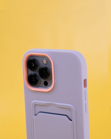 Чехол- накладка Pocket Case Type2 iPhone 13 Pro силикон фиолетовый