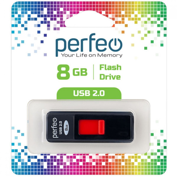 USB-накопитель 8 GB Perfeo S03 черный